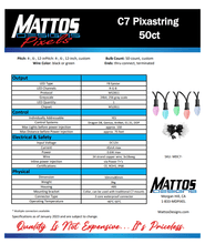Load image into Gallery viewer, 12V Replica C7 Pixels Double Data PixaString by Mattos Designs | Superior Pixel Technology