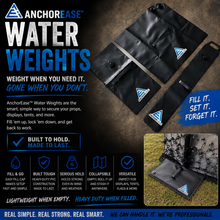 Load image into Gallery viewer, AnchorEase™ Water Weights – Durable PVC Water Bags for Securing Displays, Collapsible and Portable