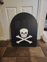Load image into Gallery viewer, Tombstone with back lit skull and bones