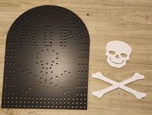 Load image into Gallery viewer, Tombstone with back lit skull and bones